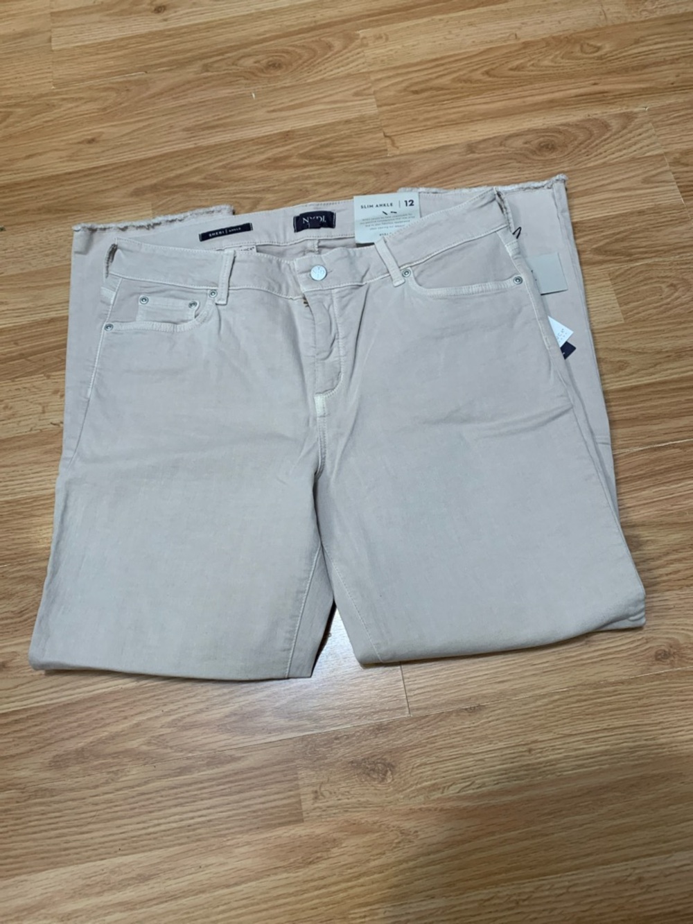 NYDJ Beige Slim Ankle Jeans